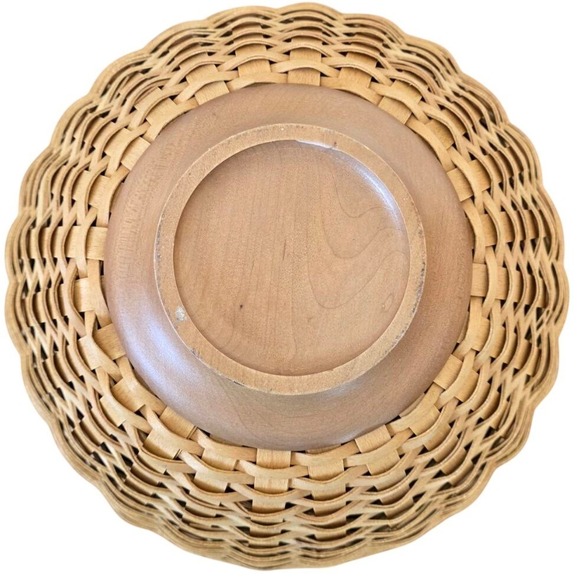 Longaberger Nesting Baskets Set of 2 Round Handwoven 2003 with Lids & Protectors - Picture 15 of 16